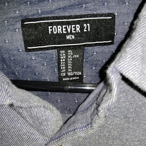 Forever 21 Shirts Mens Pale Blue Long Sleeve Poshmark